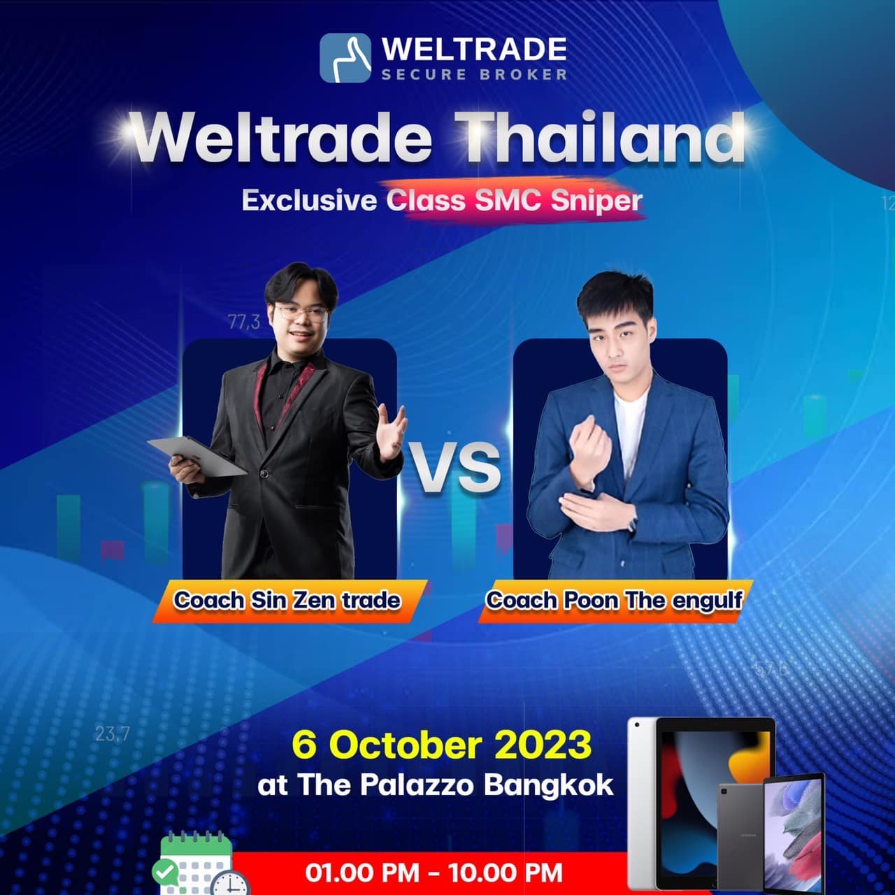 สัมมนา Forex Weltrade Exclusive Class SMC Sniper The Palazzo Bangkok 6 ต.ค. 2566