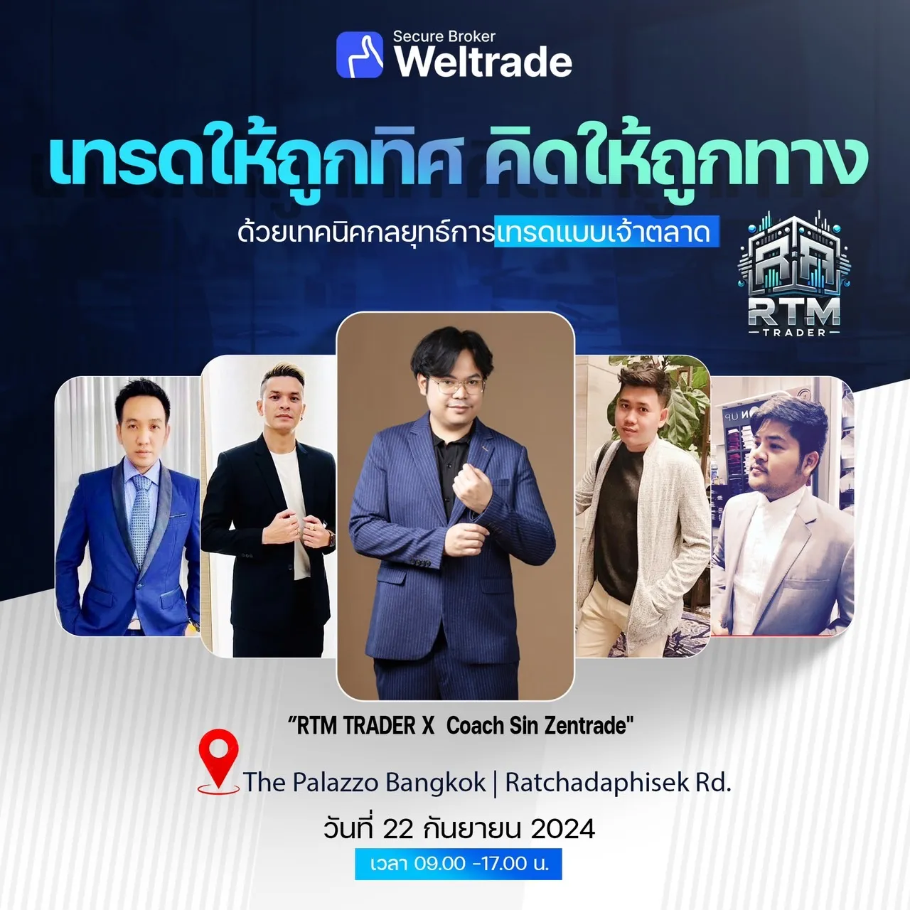 เทรดให้ถูกทิศ คิดให้ถูกทาง กับ RTM TRADER X และ Coach Sin Zentrade